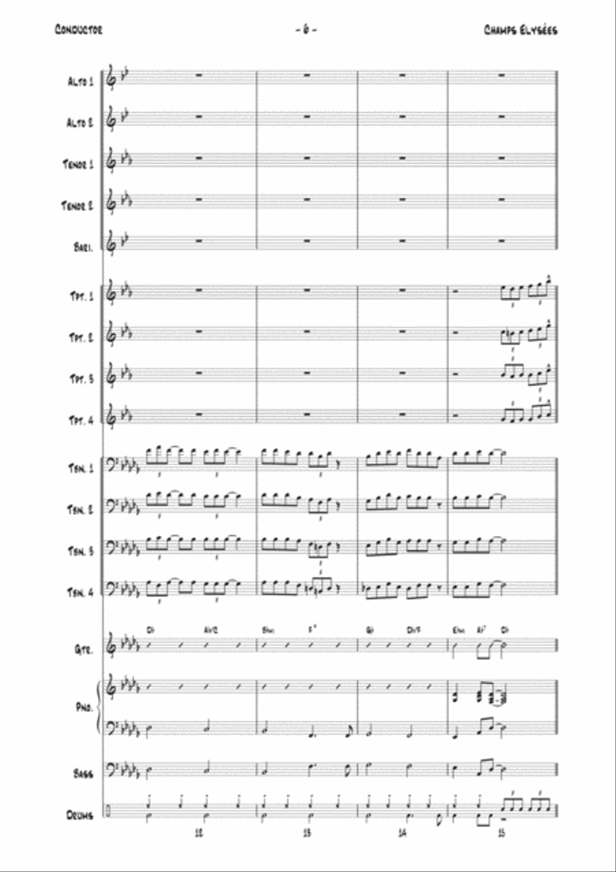 Champs Elysees Jazz Ensemble scores gallery preview page 6