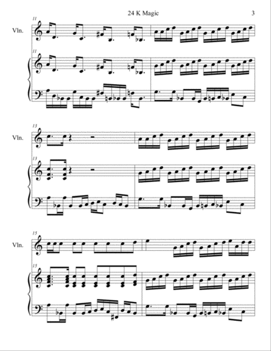 24K Magic 24K Magic String Duet scores gallery preview page 3