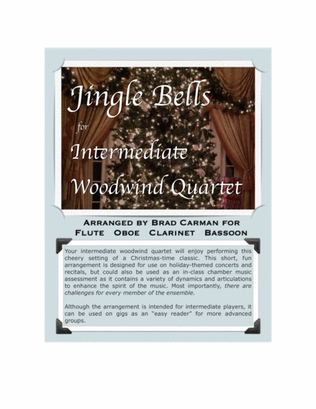 Jingle Bells for Intermediate Woodwind Quartet