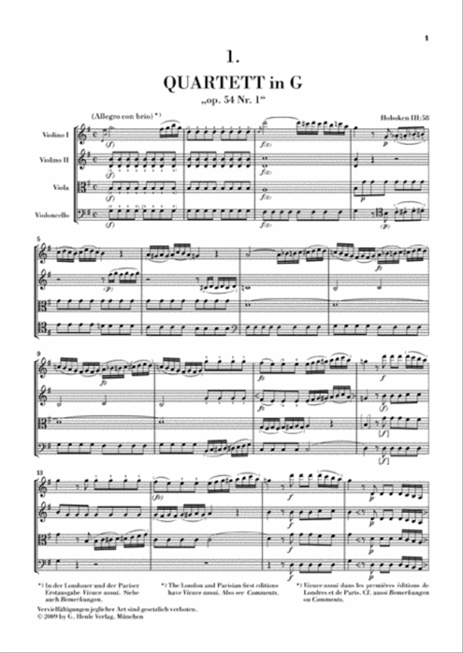 Joseph Haydn: The String Quartets - 12 Volumes In A Slipcase String Quartet scores gallery preview page 3