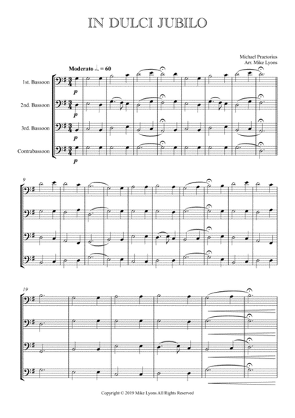 Bassoon Quartet - In Dulci Jubilo image number null