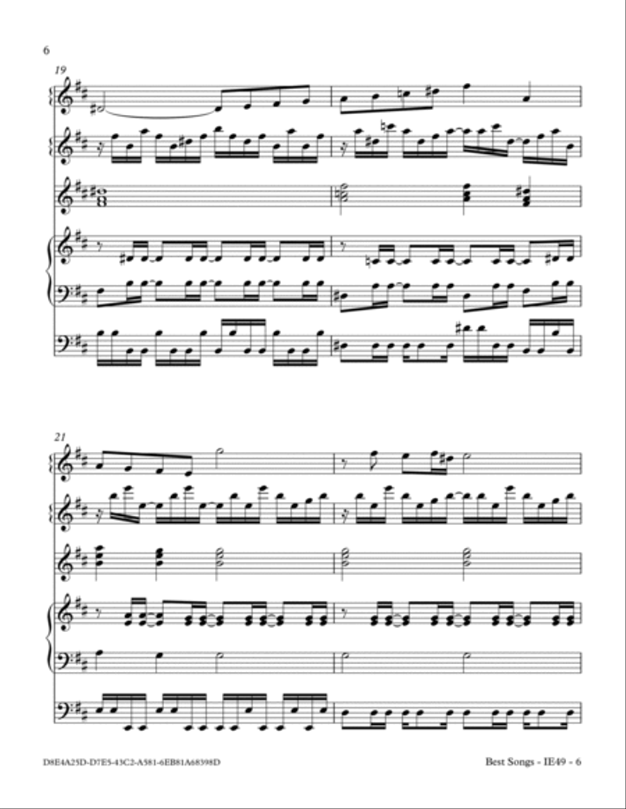 Best Songs Small Ensemble scores gallery preview page 6