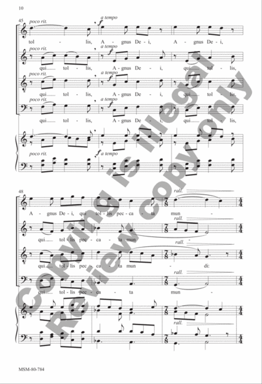 Agnus Dei Agnus Dei 4-Part scores gallery preview page 10