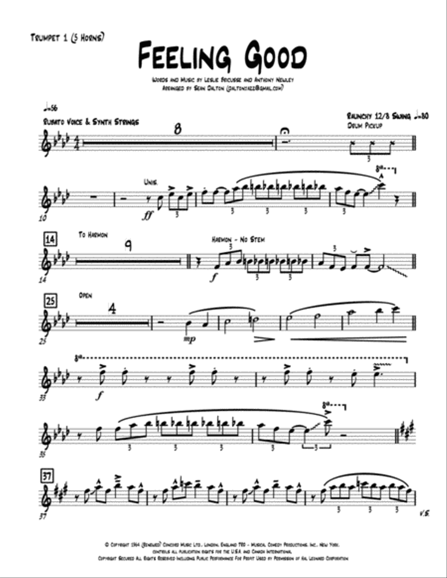 Feeling Good Large Ensemble scores gallery preview page 1
