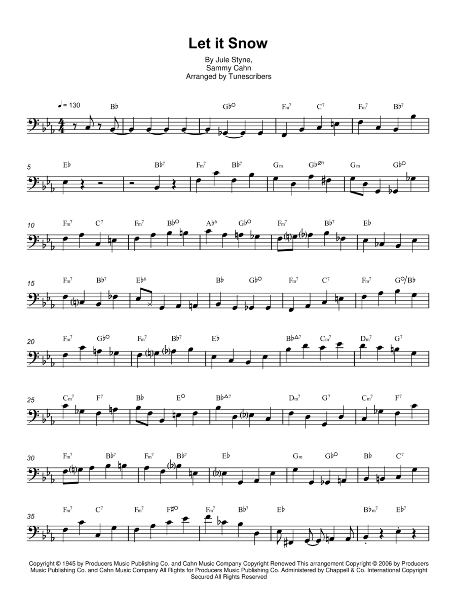 Let it Snow Let it Snow Double Bass scores gallery preview page 1