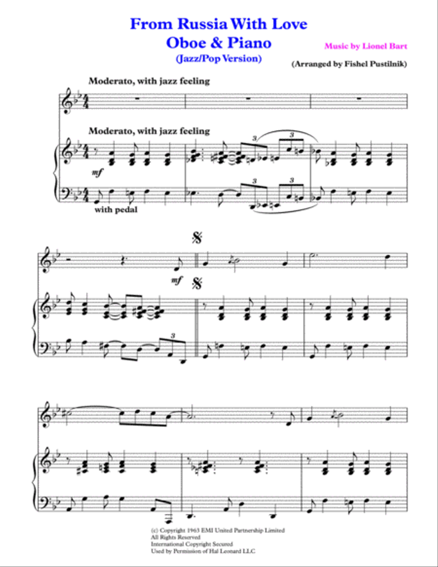 From Russia With Love Piano scores gallery preview page 2
