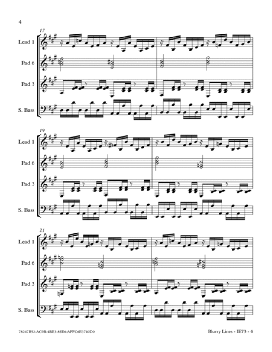 Blurry Lines Blurry Lines Small Ensemble scores gallery preview page 4