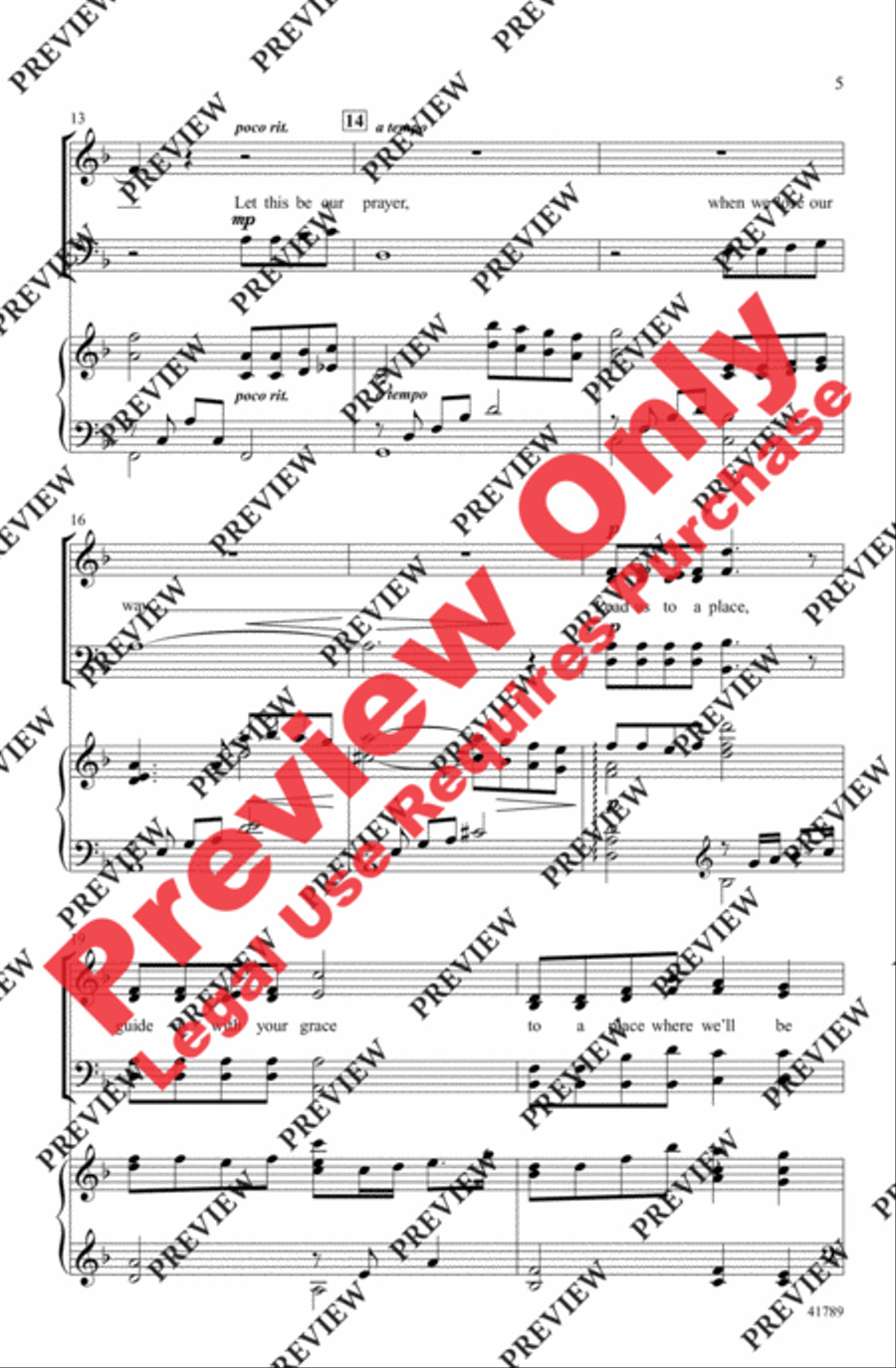 The Prayer 4-Part scores gallery preview page 5