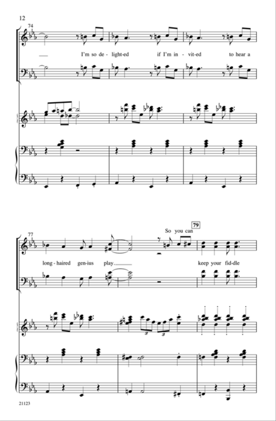 I Love a Piano 4-Part scores gallery preview page 36
