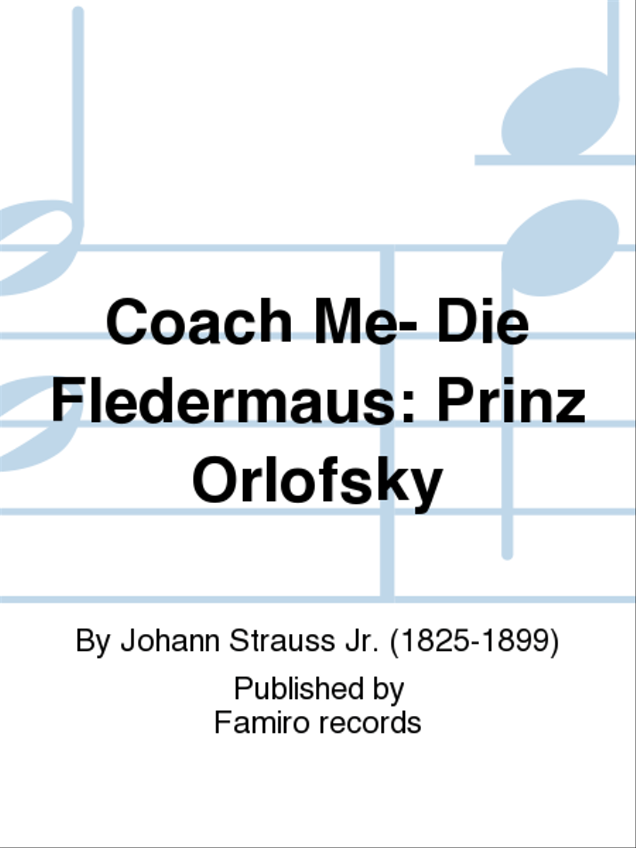 Coach Me- Die Fledermaus: Prinz Orlofsky CD scores gallery preview page 1
