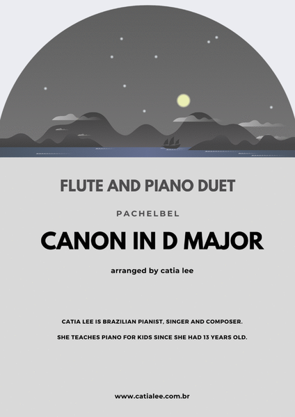 Canon in D - Pachelbel - for flute and piano duet F Major image number null