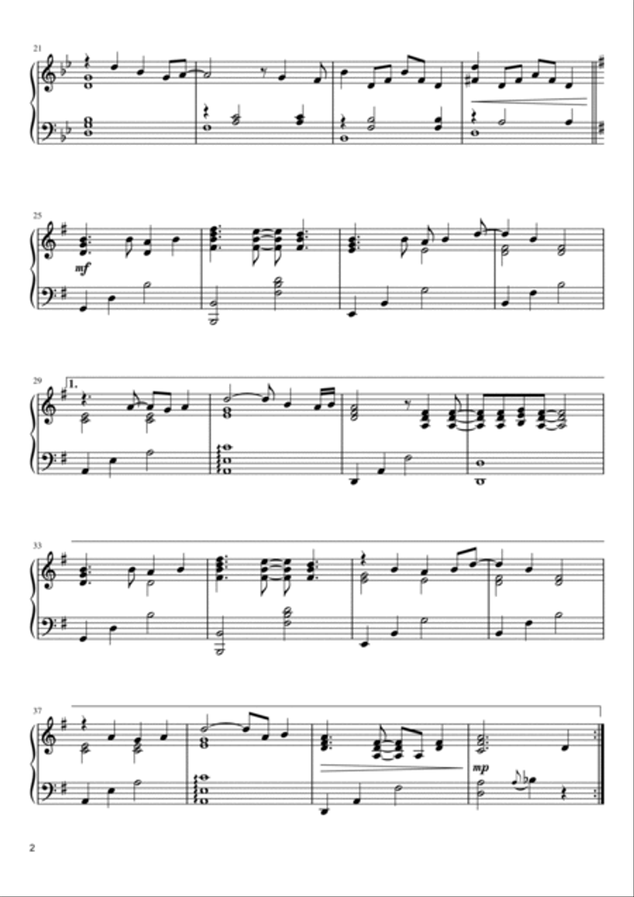 While My Guitar Gently Weeps Piano Solo scores gallery preview page 2