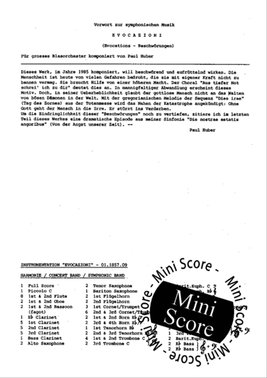 Evocazioni Evocazioni Concert Band scores gallery preview page 4