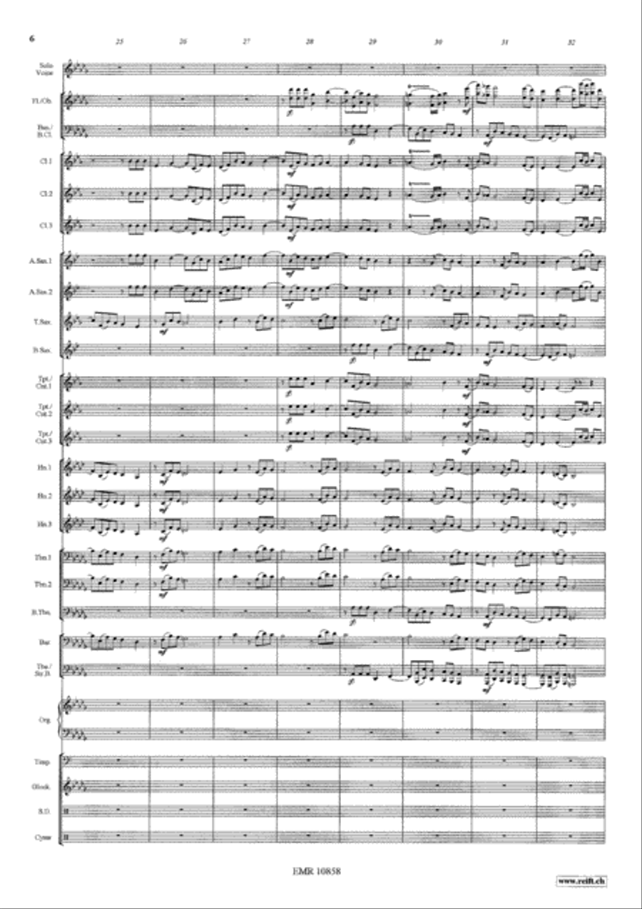 Ein'feste Burg ist (A Mighty Fortress) (Solo Voice) Concert Band scores gallery preview page 6