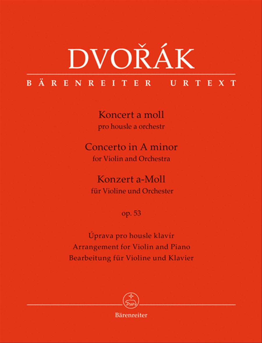 Concerto in A minor for Violin and Orchestra op. 53 (piano reduction) Violin Solo scores gallery preview page 1