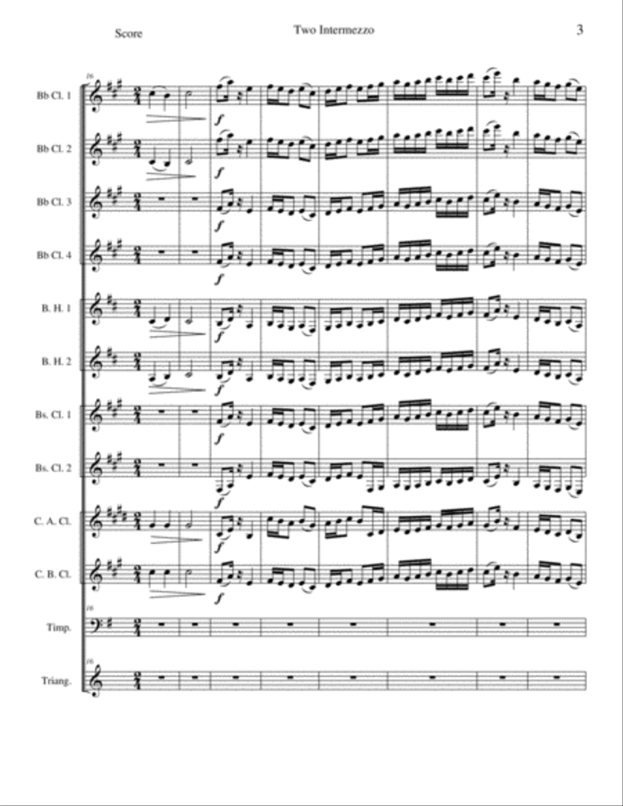 Intermezzo No. 2 from Two Intermezzo Large Ensemble scores gallery preview page 3