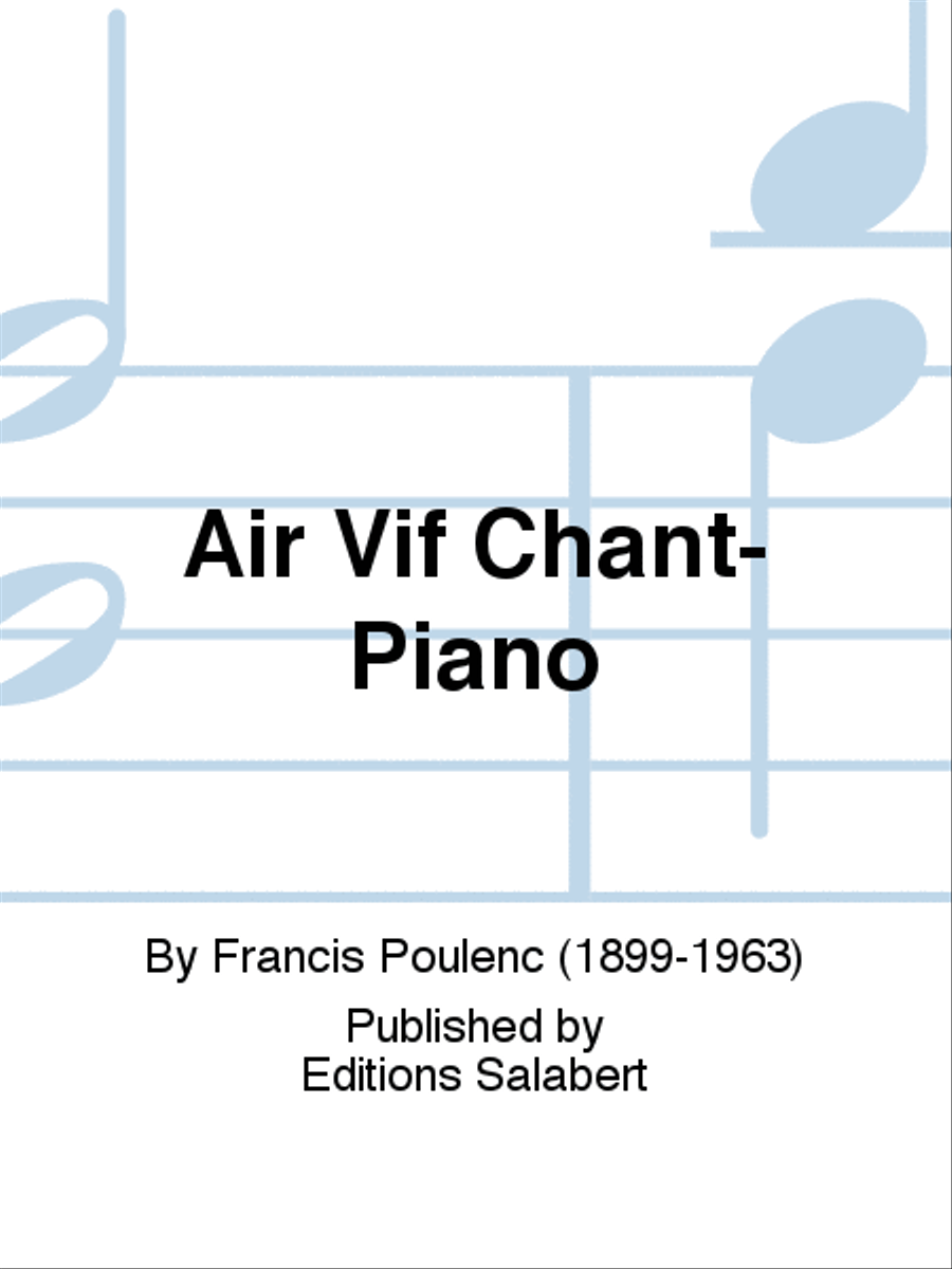 Air Vif Chant-Piano Voice Solo scores gallery preview page 1