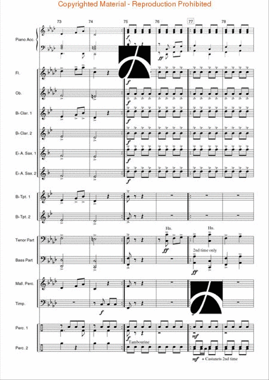 Spanish Overture Concert Band scores gallery preview page 13