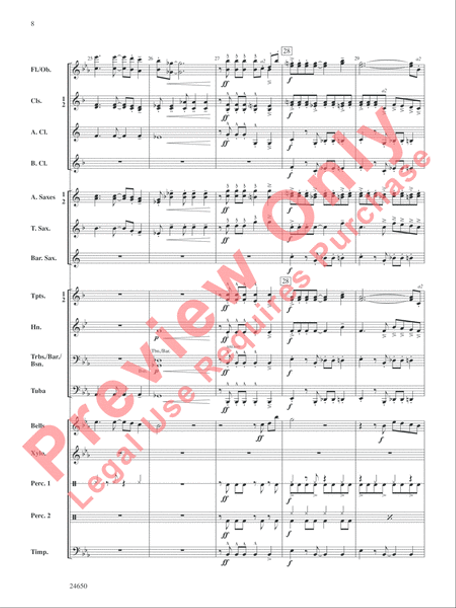Salsa and Chips Salsa and Chips Concert Band scores gallery preview page 9