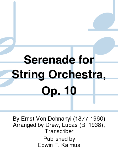 Serenade for String Orchestra, Op. 10