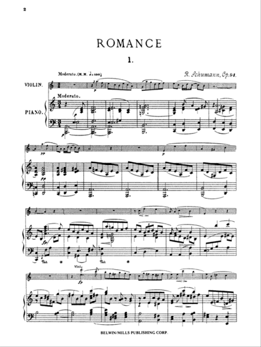 Three Romances, Op. 94 Piano Accompaniment scores gallery preview page 3