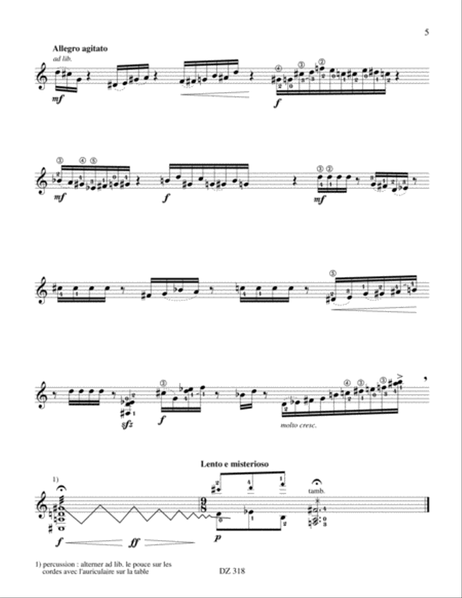 Quatre images Quatre images Classical Guitar scores gallery preview page 5