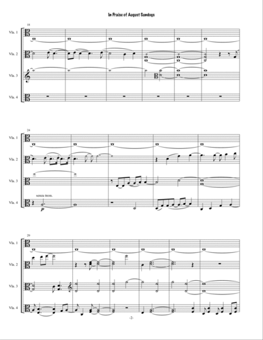 In Praise of August Sundogs-score Viola scores gallery preview page 2