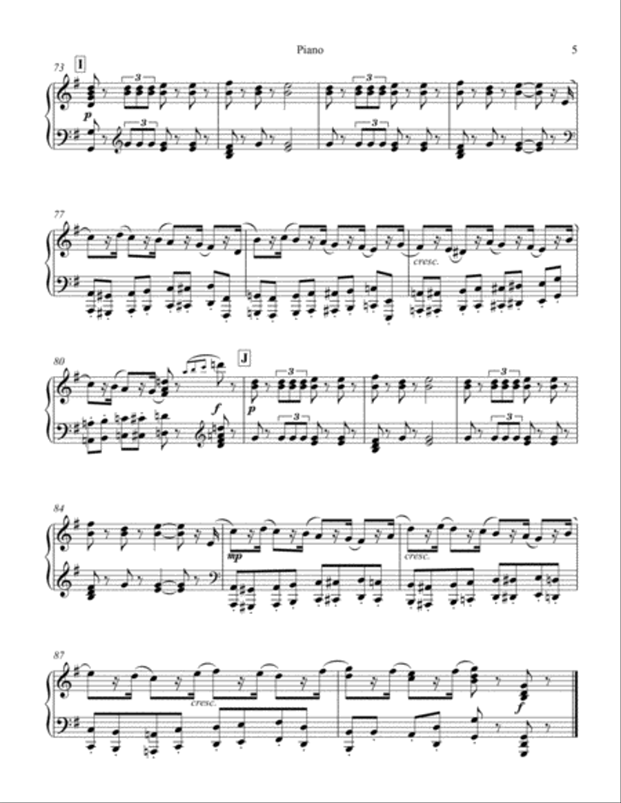 Nutcracker Ballet - March for Strings and Piano - Set of 6 Parts Piano Quintet scores gallery preview page 5