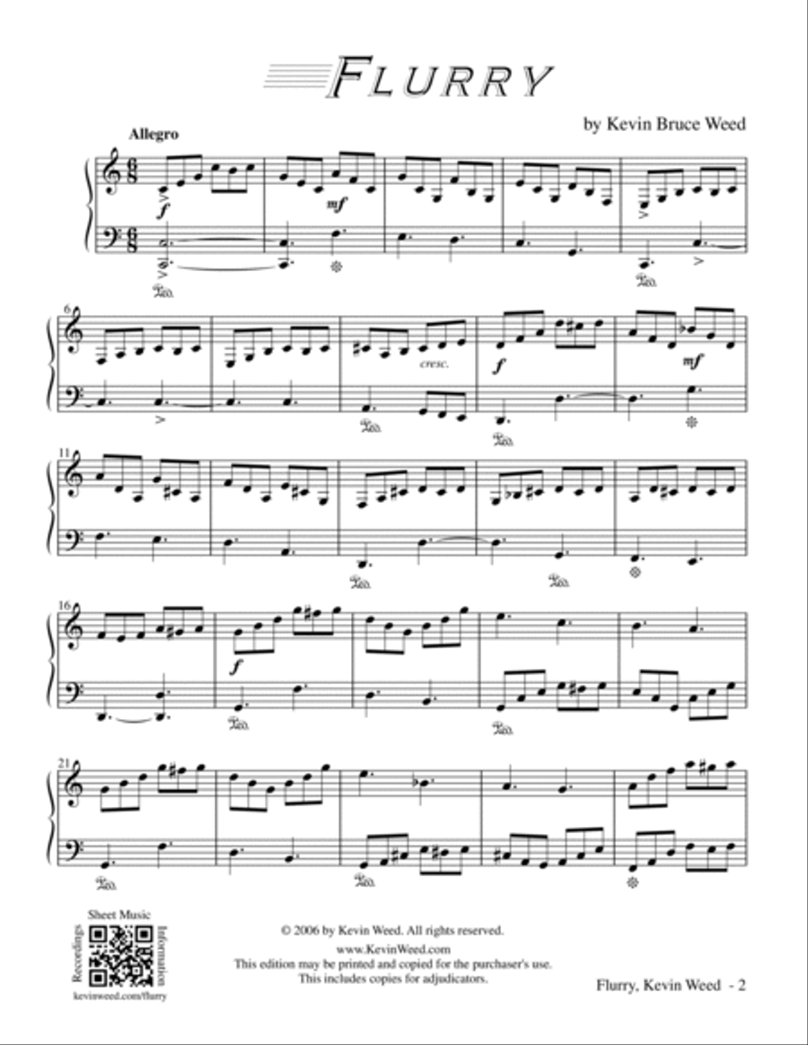 Flurry Piano Solo scores gallery preview page 2