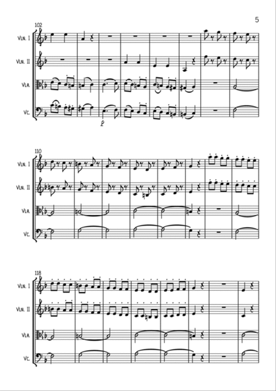 A Musical Joke - String Quartet String Quartet scores gallery preview page 5