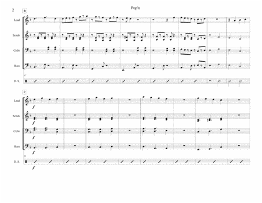 Pop'n for Steel Band Steel Drum Band scores gallery preview page 2