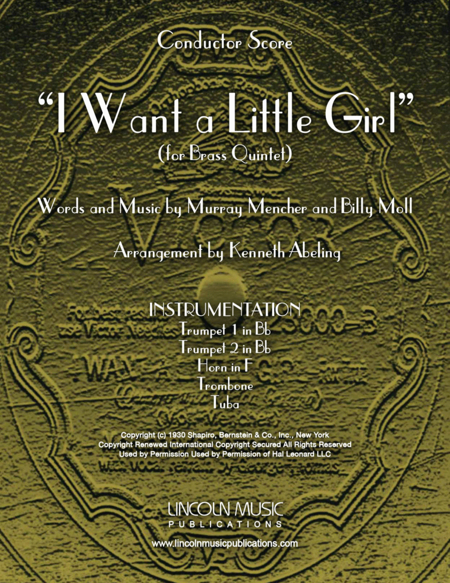 I Want A Little Girl Brass Ensemble scores gallery preview page 1