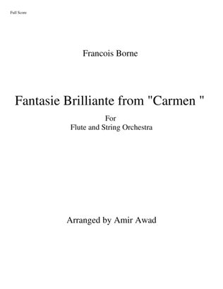 Book cover for François-Borne : Fantasie Brilliante from Bizet's " Carmen" for Flute and string orchestra