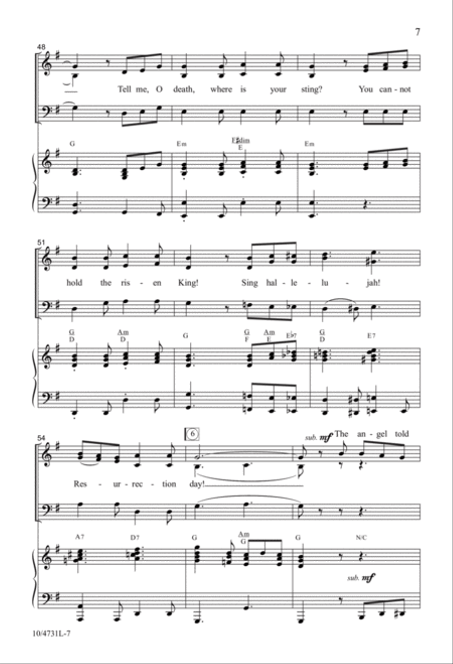 Hallelujah! Resurrection Day! 3-Part scores gallery preview page 7
