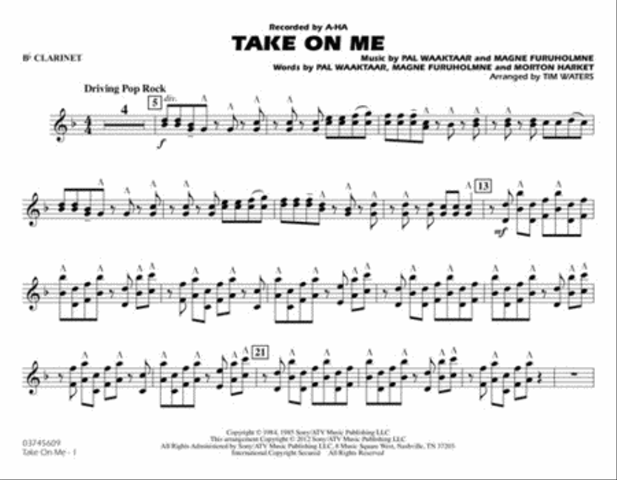 Take on Me Marching Band scores gallery preview page 4