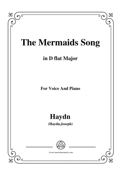 Haydn-The Mermaids Song in D flat Major, for Voice and Piano image number null