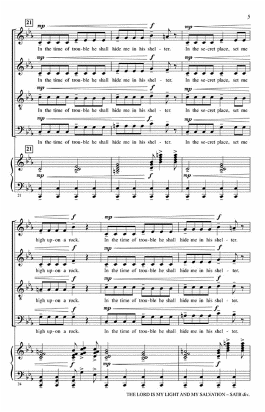 The Lord Is My Light and My Salvation Divisi scores gallery preview page 5