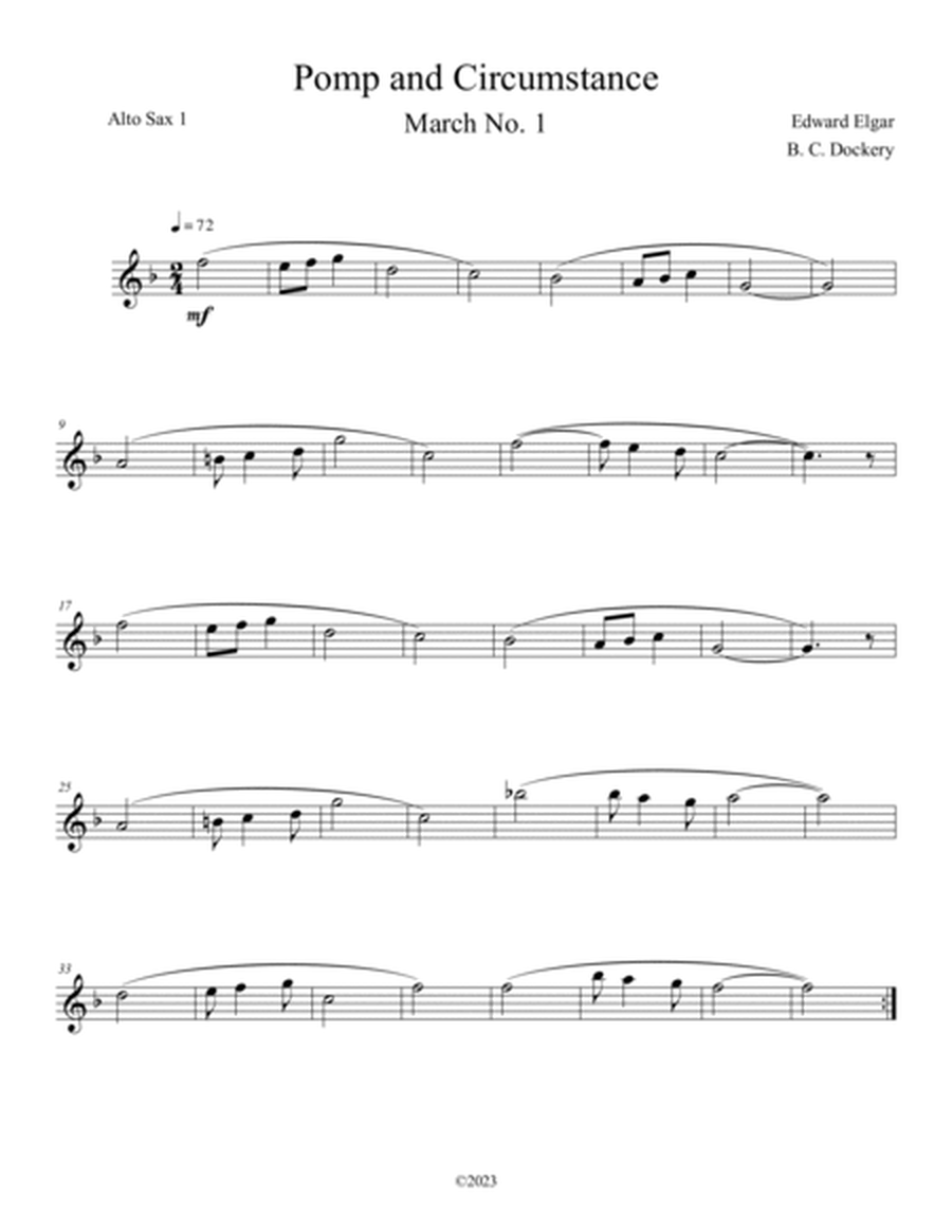 Pomp and Circumstance (Sax Quartet) image number null