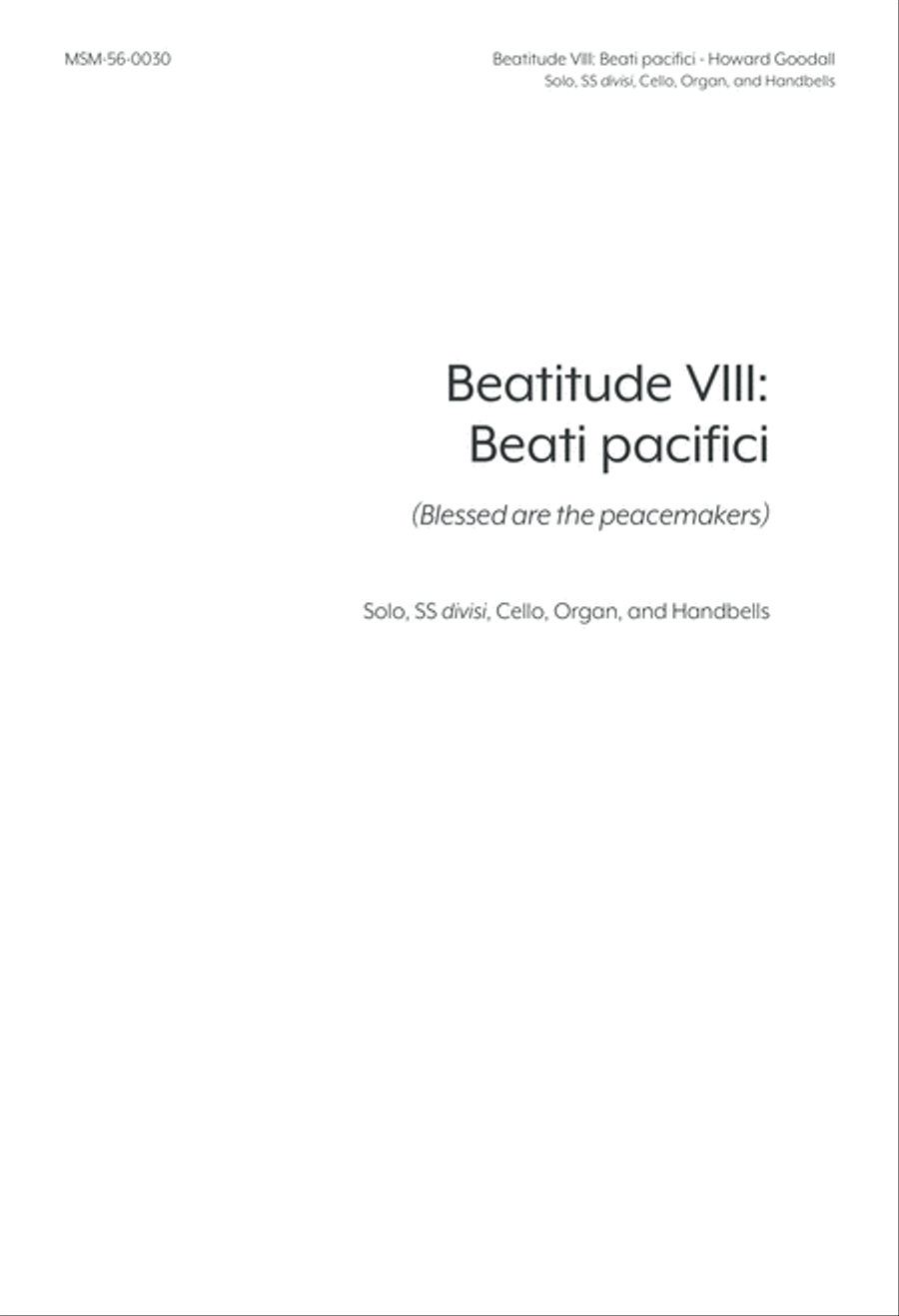 Beatitude VIII: Beati pacifici (Blessed are the peacemakers) Divisi scores gallery preview page 2