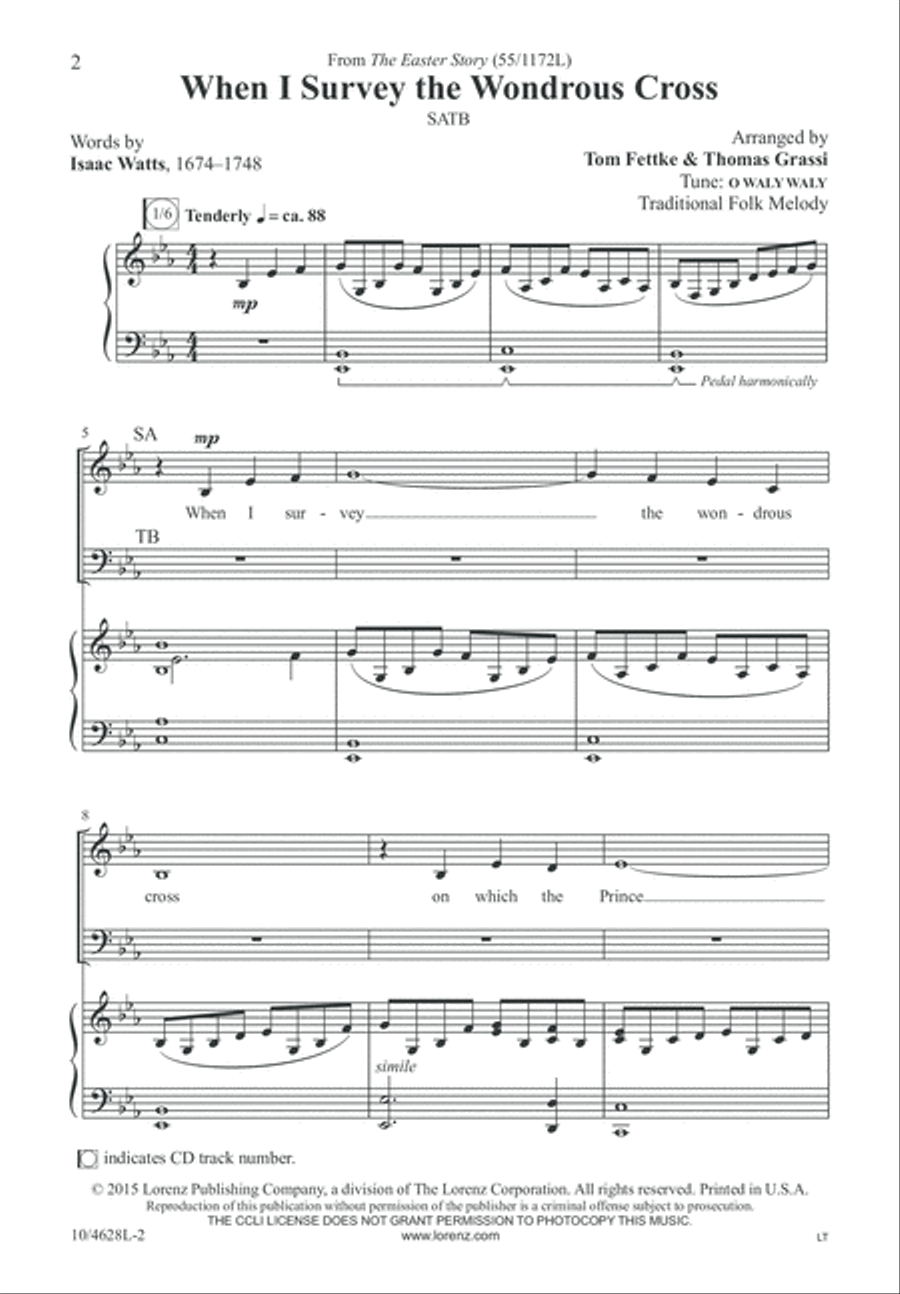 When I Survey the Wondrous Cross 4-Part scores gallery preview page 3