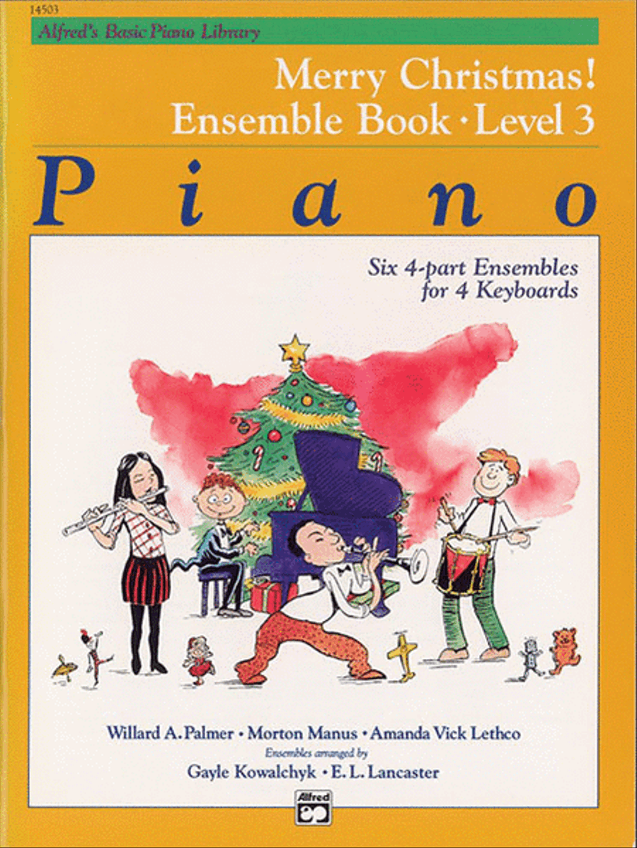 Book cover for Alfred's Basic Piano Course: Merry Christmas! Ensemble, Level 3