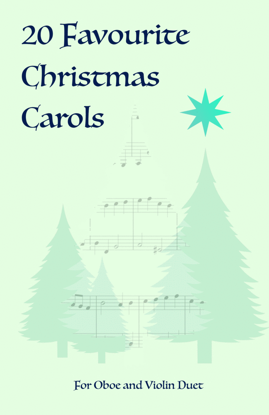 20 Favourite Christmas Carols for Oboe and Violin Duet Oboe scores gallery preview page 1