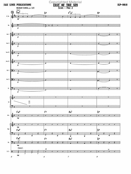 East Of The Sun Orchestra - Sheet Music