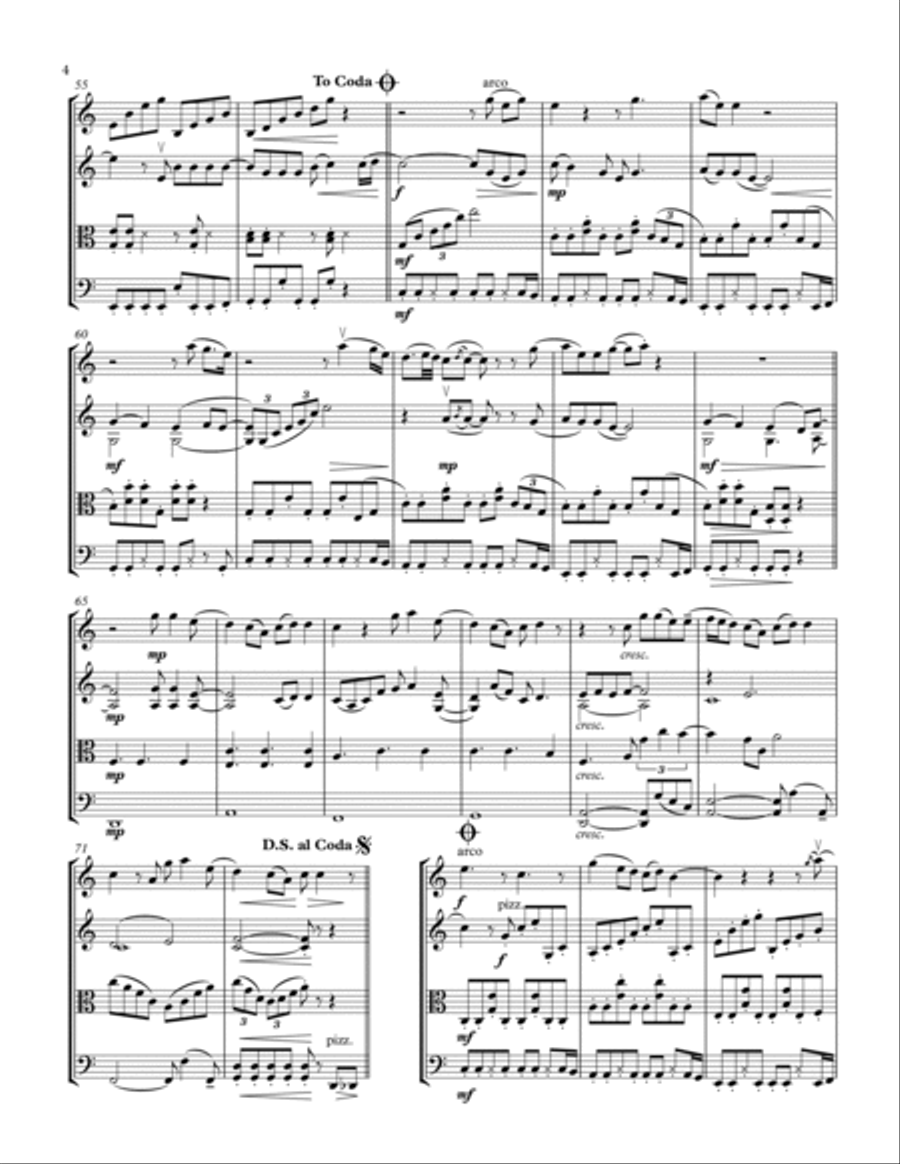 Save Your Tears String Quartet scores gallery preview page 4