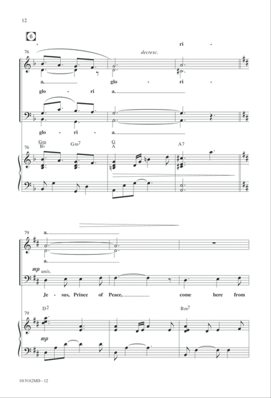 Jesus, Prince of Peace 4-Part scores gallery preview page 12