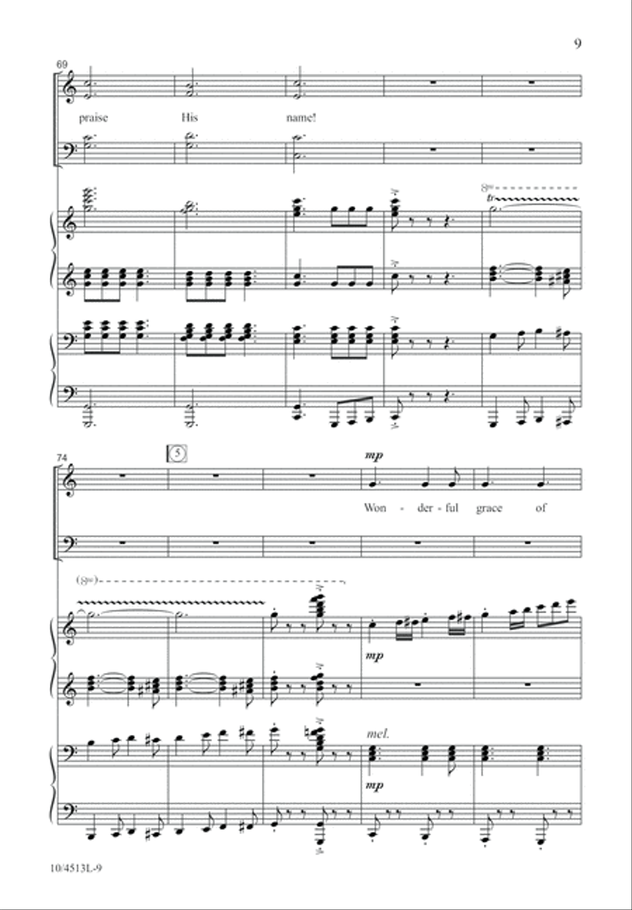 Wonderful Grace of Jesus 4-Part scores gallery preview page 10