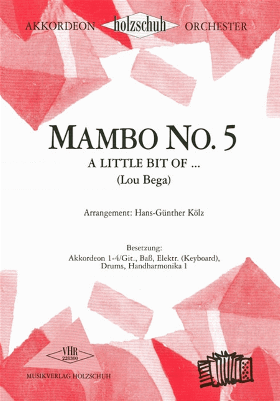 Mambo No. 5 Accordion Orchestra scores gallery preview page 1