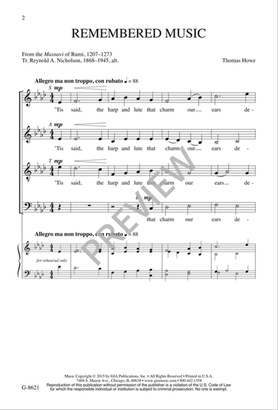 Remembered Music 4-Part scores gallery preview page 3