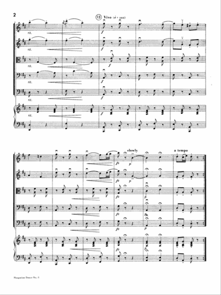 Hungarian Dance No. 6: Score String Orchestra scores gallery preview page 4