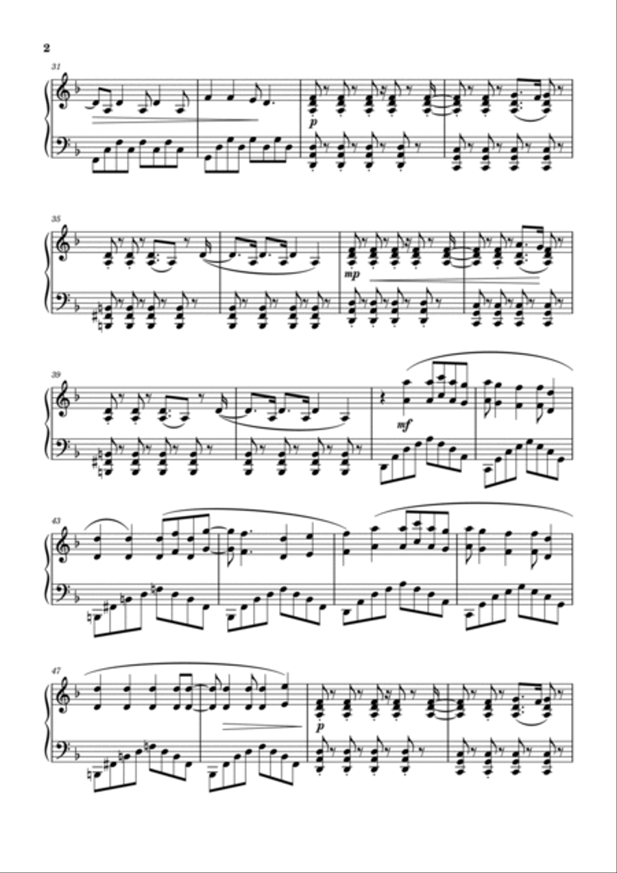 Roller coaster Piano Solo scores gallery preview page 2